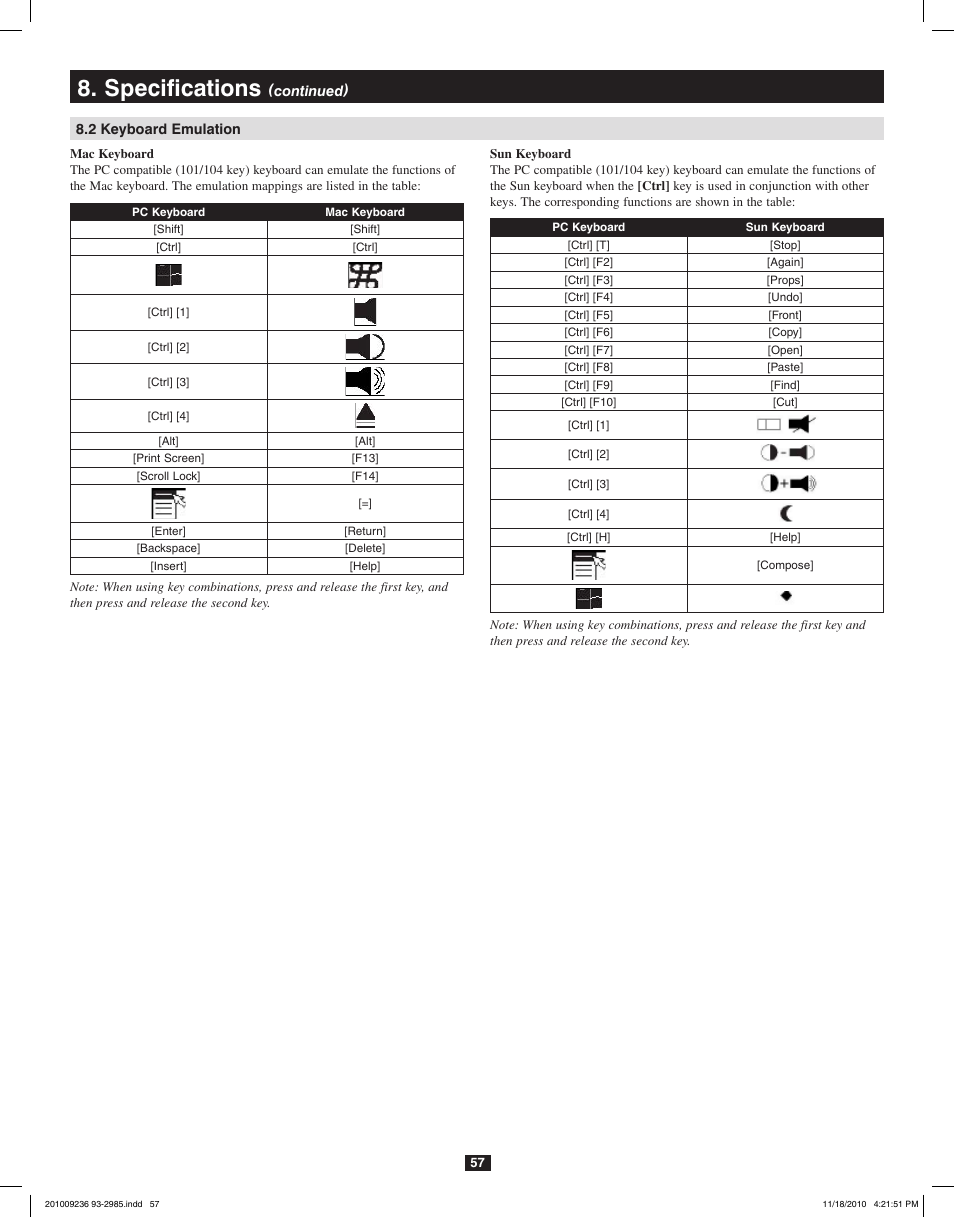 Specifications | Tripp Lite B020-U08-19-IP User Manual | Page 57 / 59