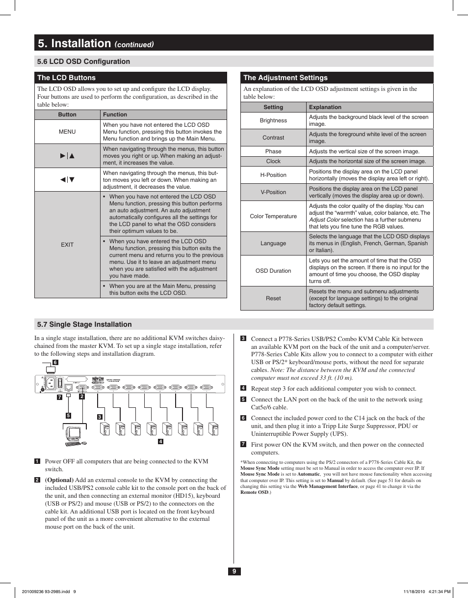 Installation | Tripp Lite B020-U08-19-IP User Manual | Page 9 / 59