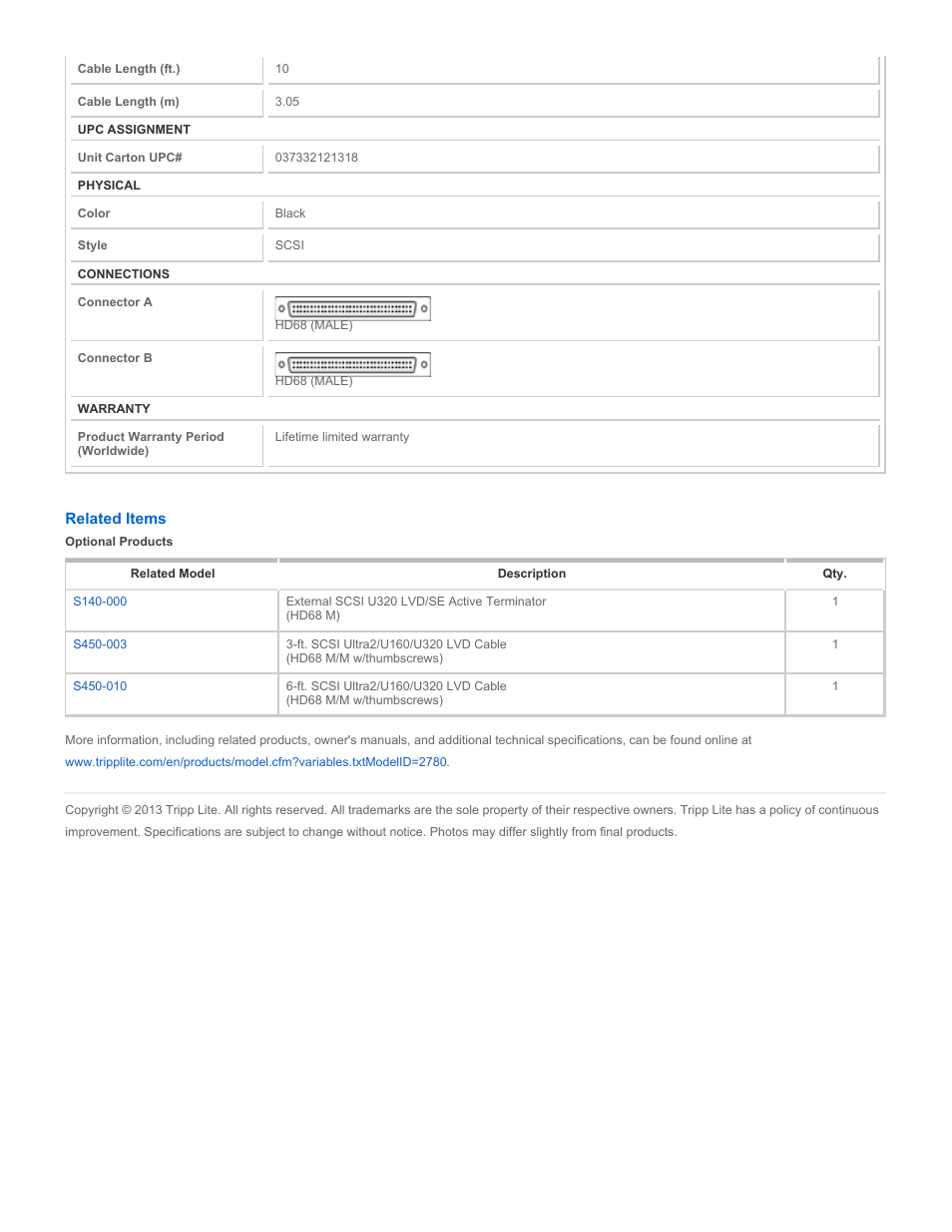 Tripp Lite S450-010 User Manual | Page 2 / 2