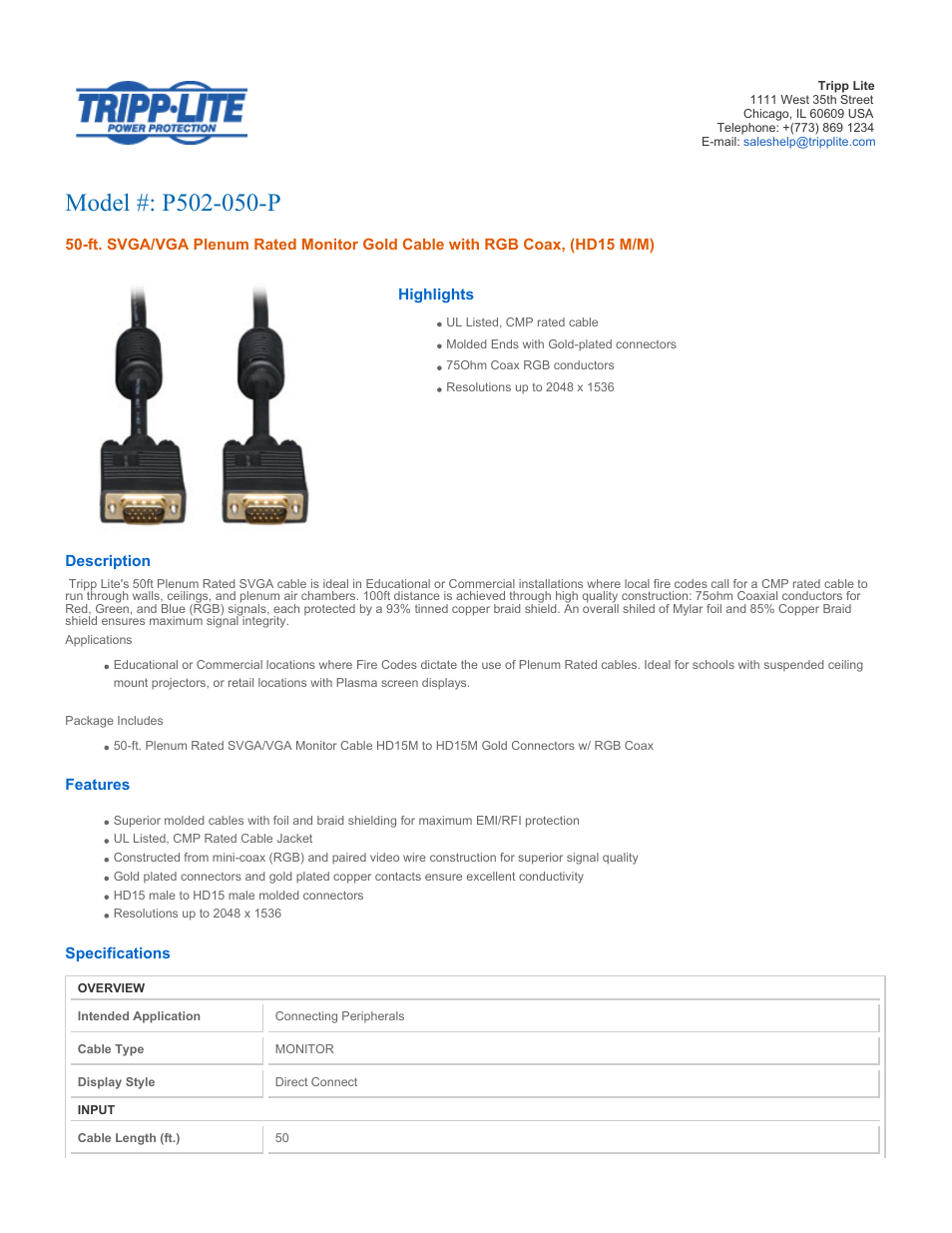 Tripp Lite P158-000 User Manual | 3 pages