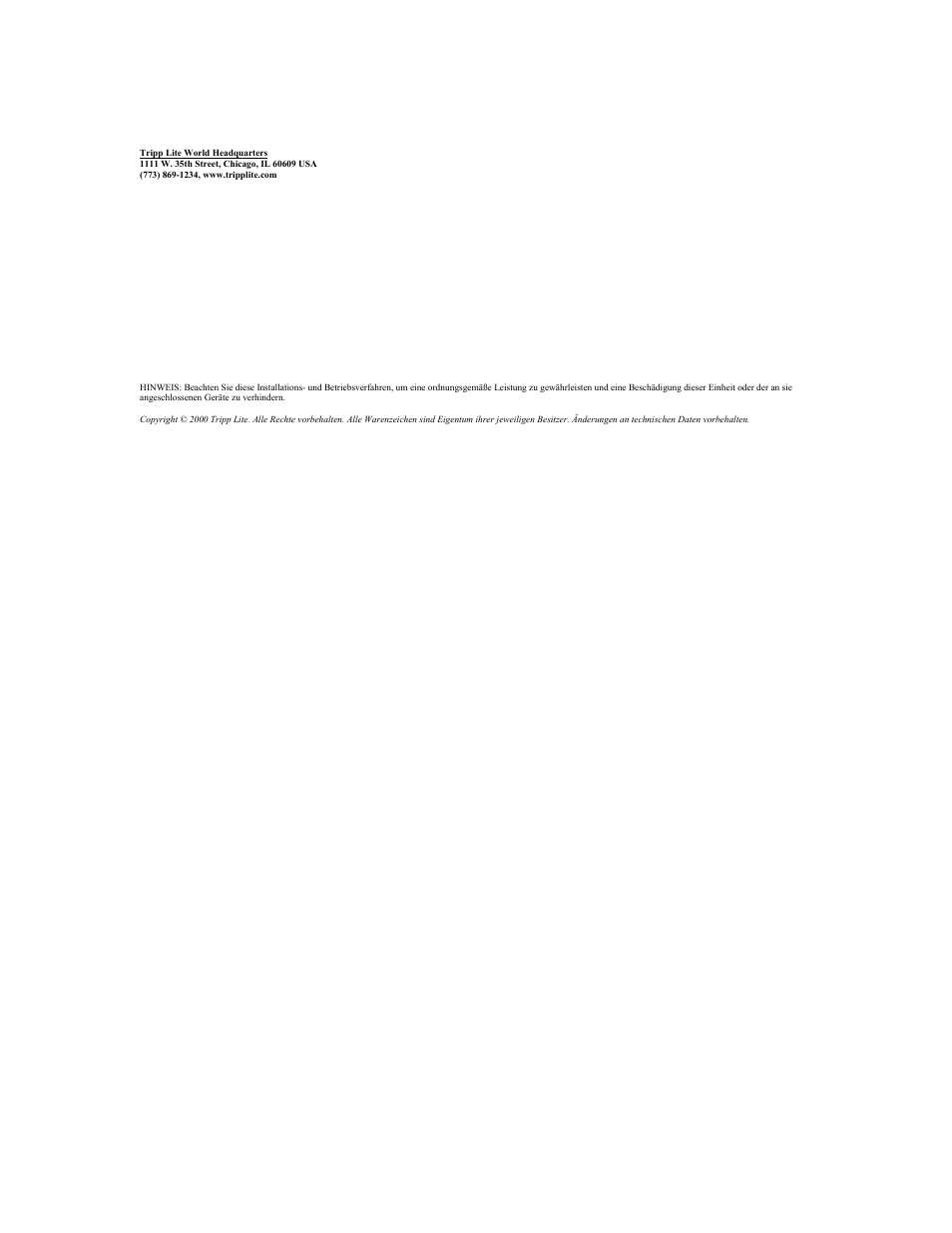 Modellnummer: b170-004-r | Tripp Lite PARALLEL REVERSIBLE B170-004-R User Manual | Page 13 / 22