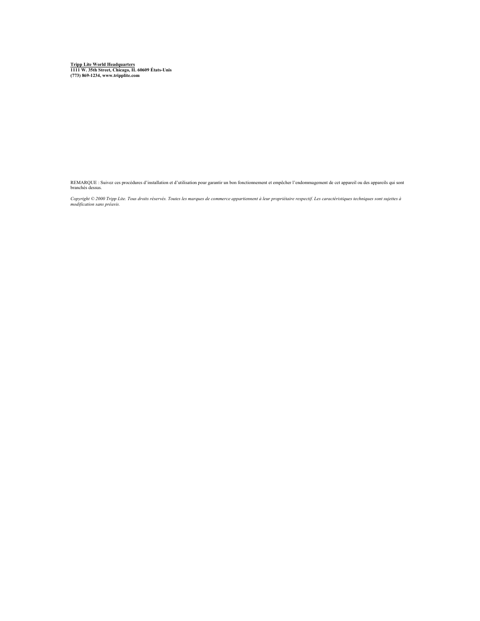 No de modèle : b170-004-r | Tripp Lite PARALLEL REVERSIBLE B170-004-R User Manual | Page 5 / 22