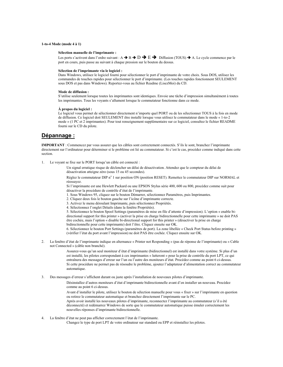 Dépannage | Tripp Lite PARALLEL REVERSIBLE B170-004-R User Manual | Page 7 / 22