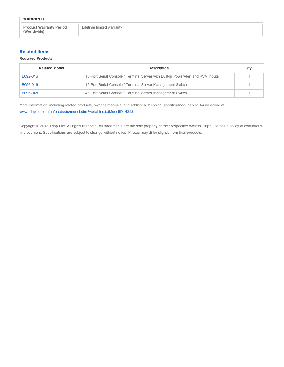 Tripp Lite DB9M User Manual | Page 2 / 2