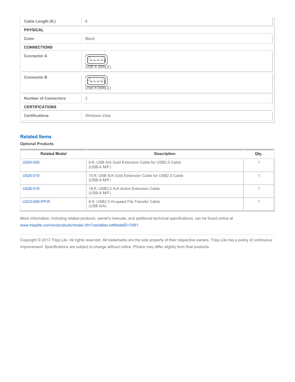 Tripp Lite U233-008 User Manual | Page 2 / 2