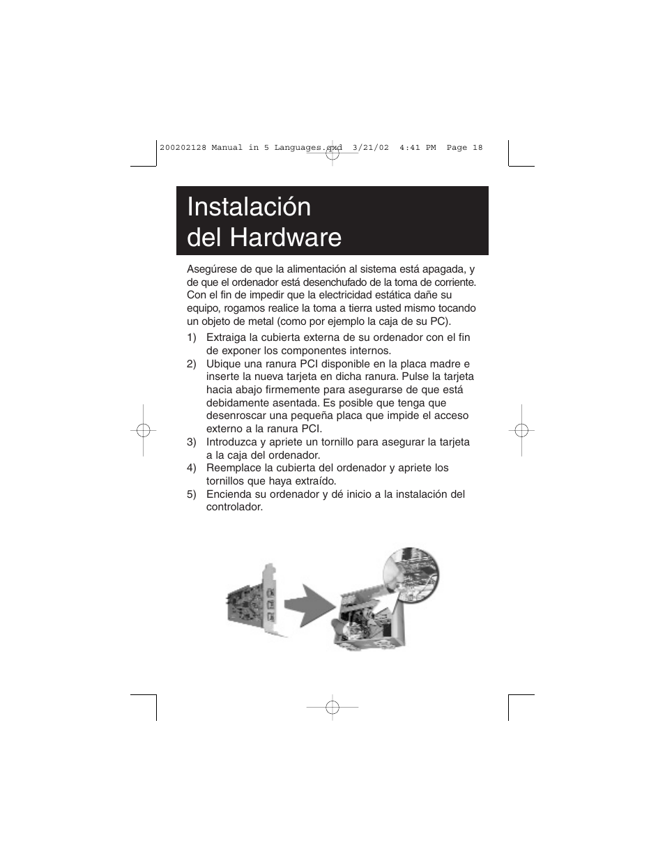 Instalación del hardware | Tripp Lite F200-003-R User Manual | Page 18 / 75