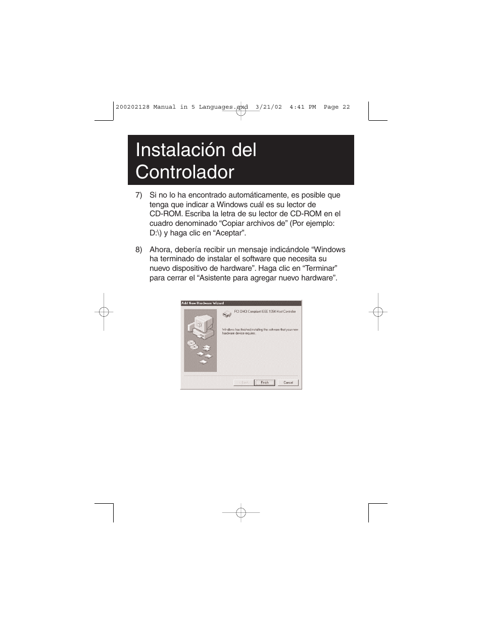 Instalación del controlador | Tripp Lite F200-003-R User Manual | Page 22 / 75