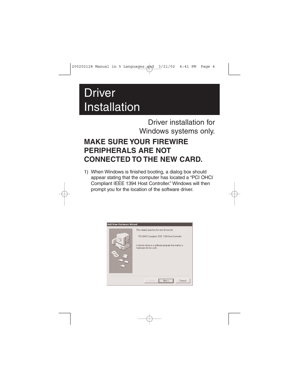Driver installation | Tripp Lite F200-003-R User Manual | Page 4 / 75