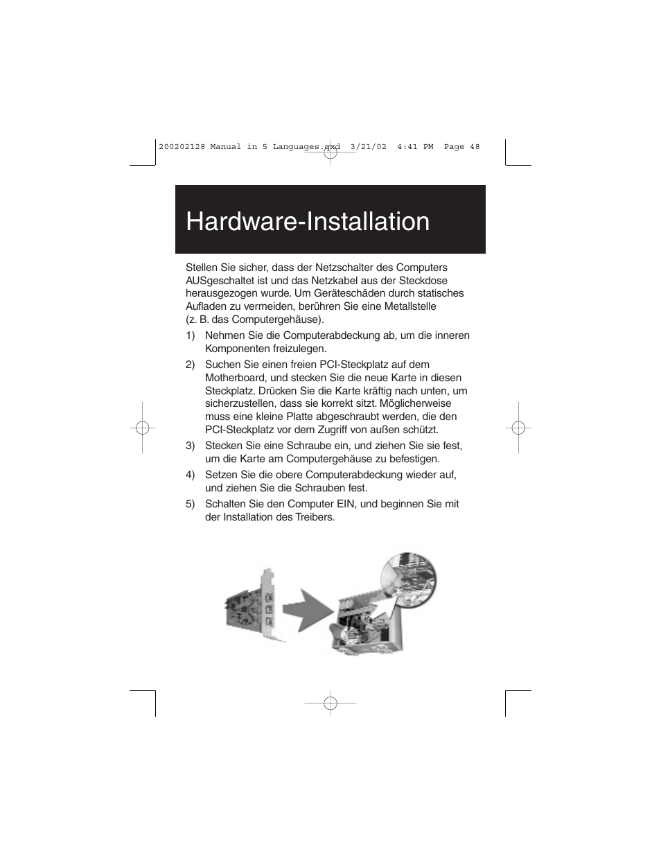 Hardware-installation | Tripp Lite F200-003-R User Manual | Page 48 / 75