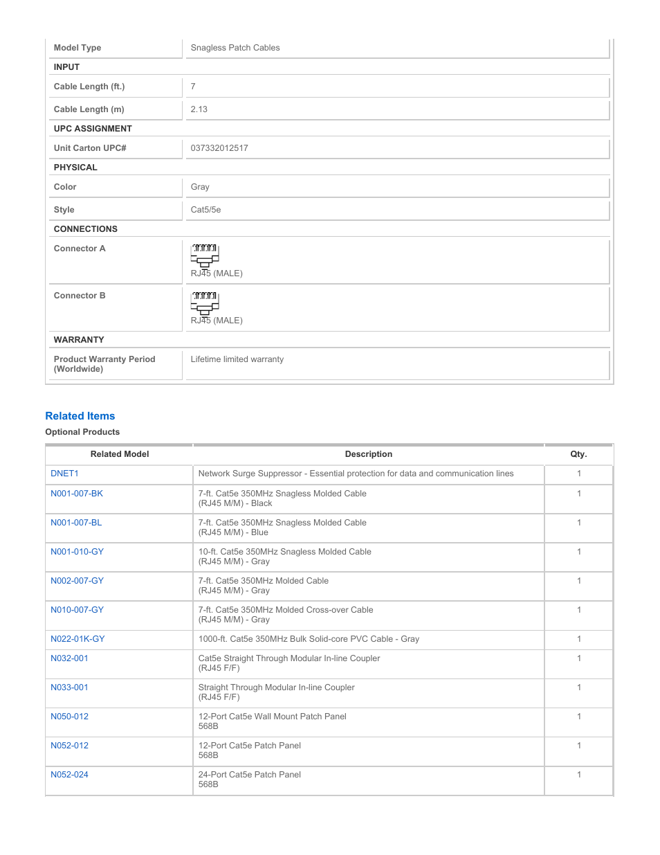 Tripp Lite N001-007-GY-R User Manual | Page 2 / 3