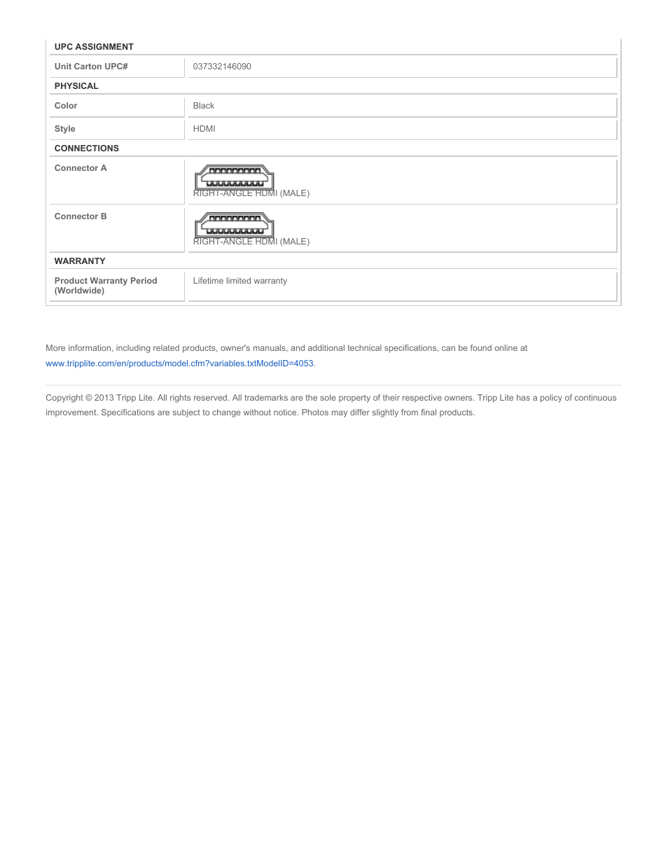 Tripp Lite P568-006-RA2 User Manual | Page 2 / 2