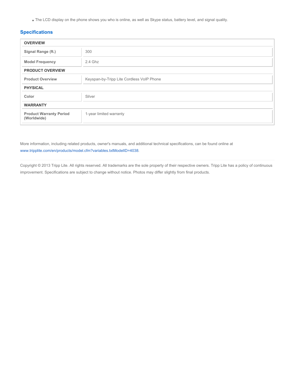 Tripp Lite VP-24A User Manual | Page 2 / 2