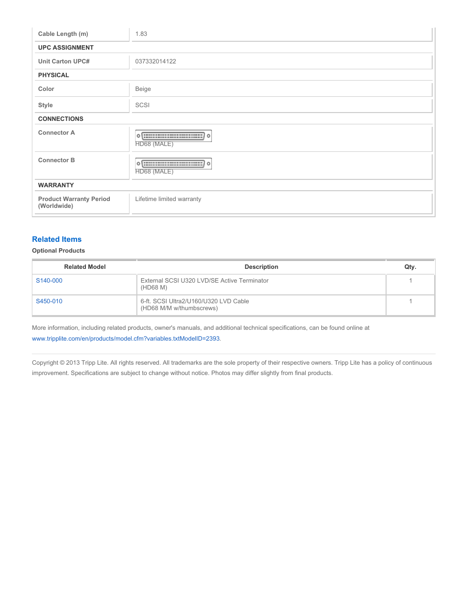Tripp Lite S404-006 User Manual | Page 2 / 2