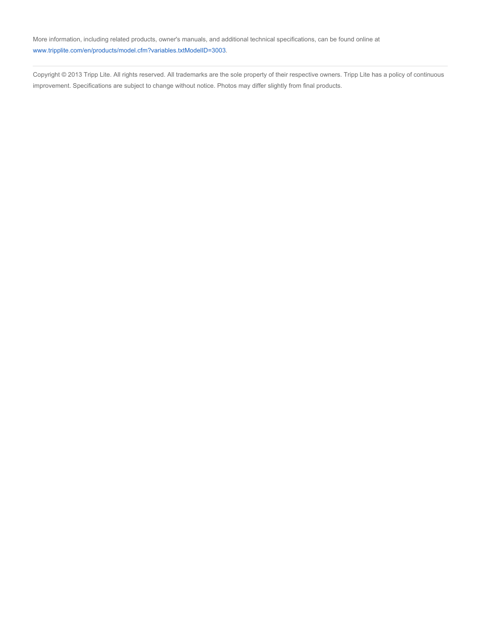 Tripp Lite Multimode Fiber Optics 10-meter N820-10M User Manual | Page 3 / 3