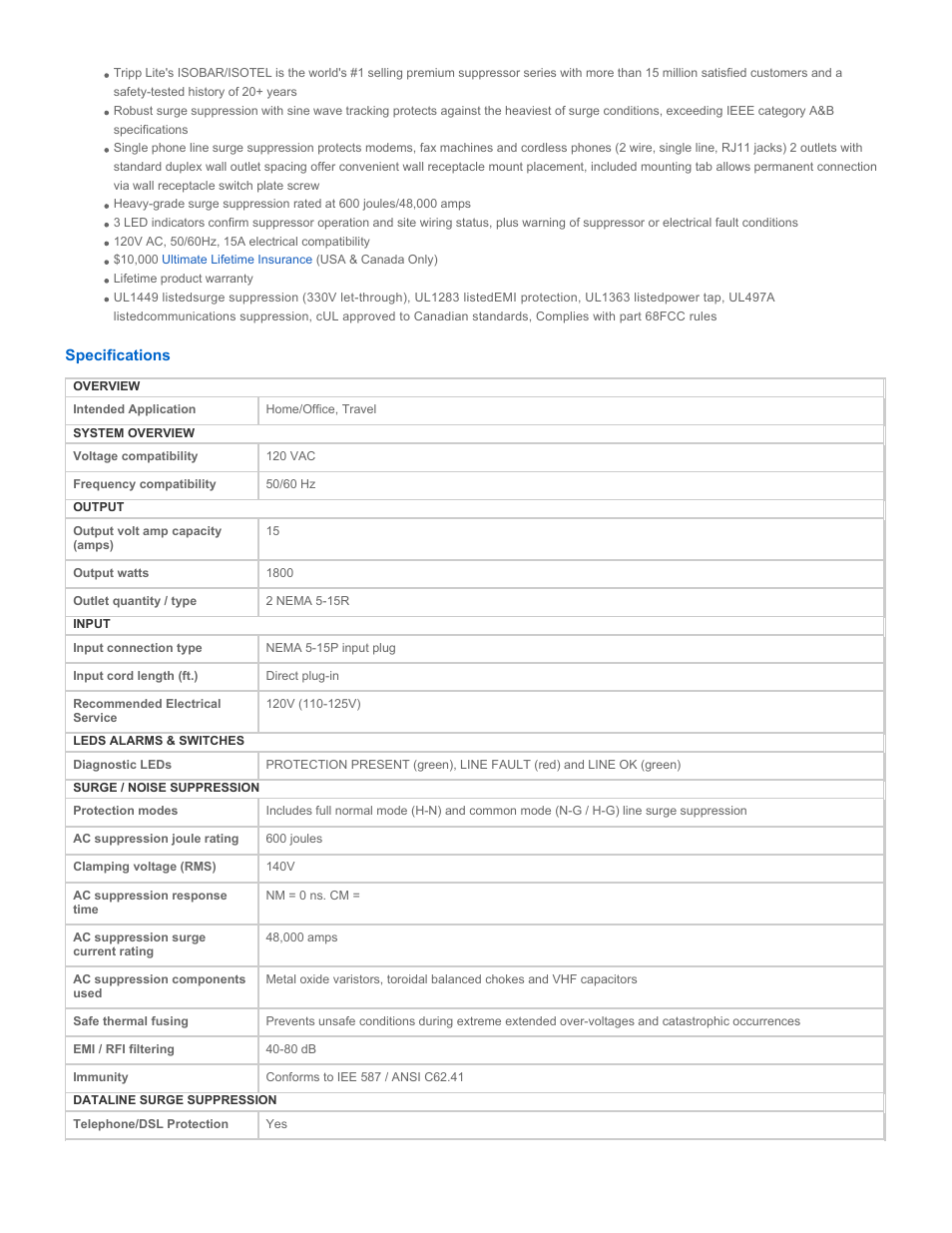 Tripp Lite ULTRAFAX User Manual | Page 2 / 3