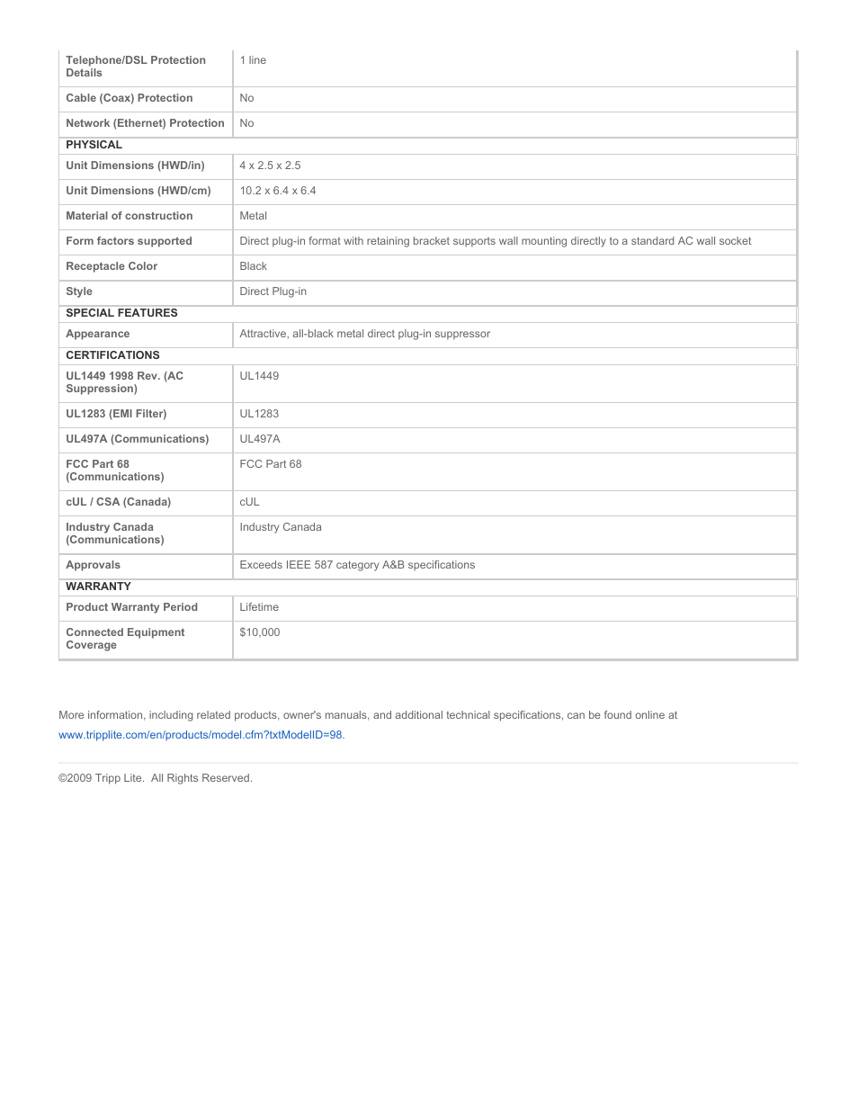 Tripp Lite ULTRAFAX User Manual | Page 3 / 3