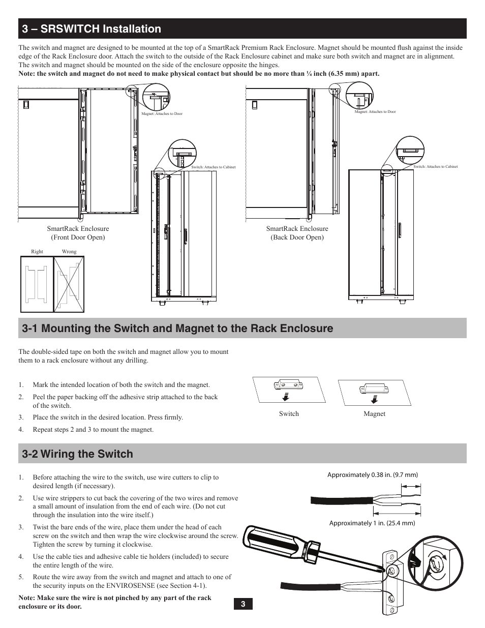 3 – srswitch installation | Tripp Lite SmartRack SRSWITCH User Manual | Page 3 / 4