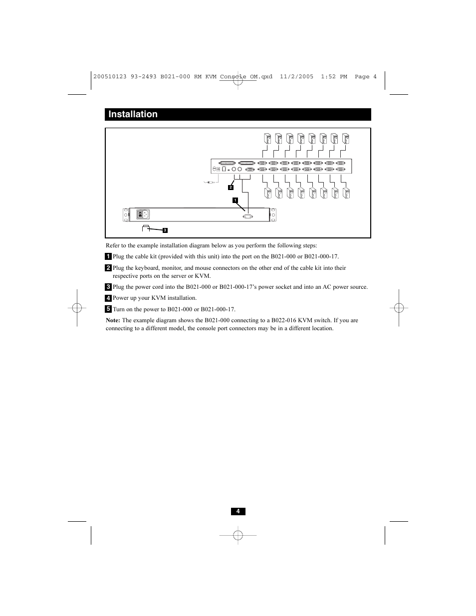 Installation | Tripp Lite B021-000-17 User Manual | Page 4 / 8