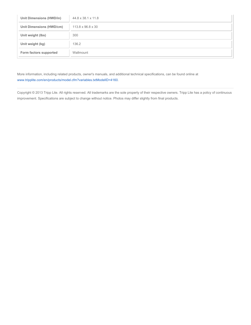 Tripp Lite SUPT60K User Manual | Page 2 / 2