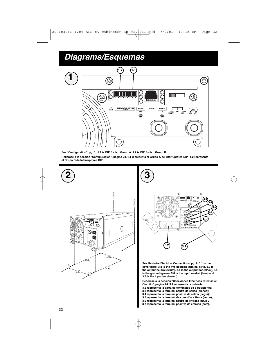 Diagrams/esquemas | Tripp Lite APS PowerVerter User Manual | Page 32 / 36