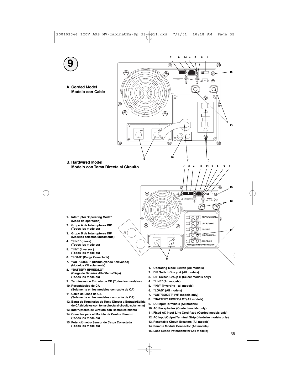 Tripp Lite APS PowerVerter User Manual | Page 35 / 36