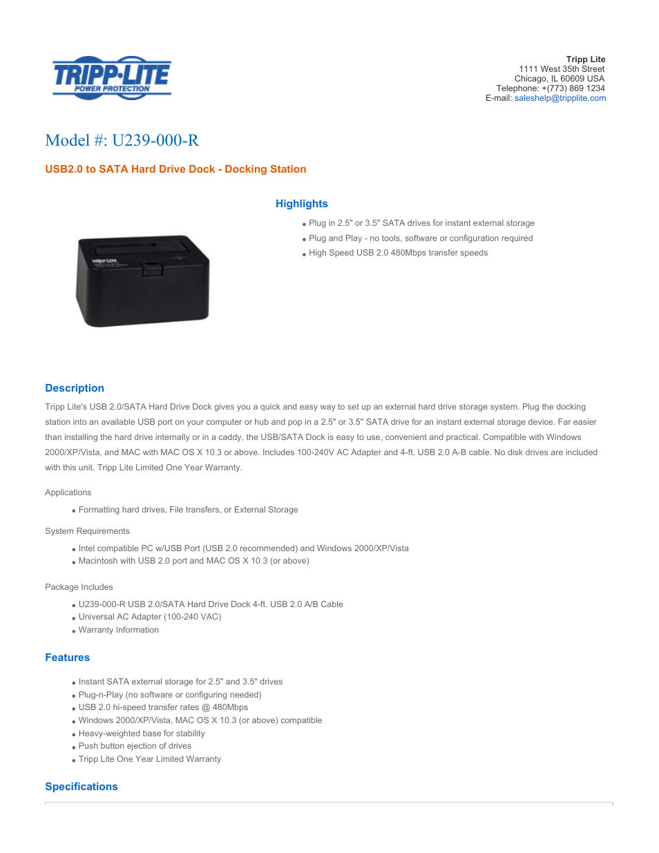 Tripp Lite U239-000-R User Manual | 2 pages