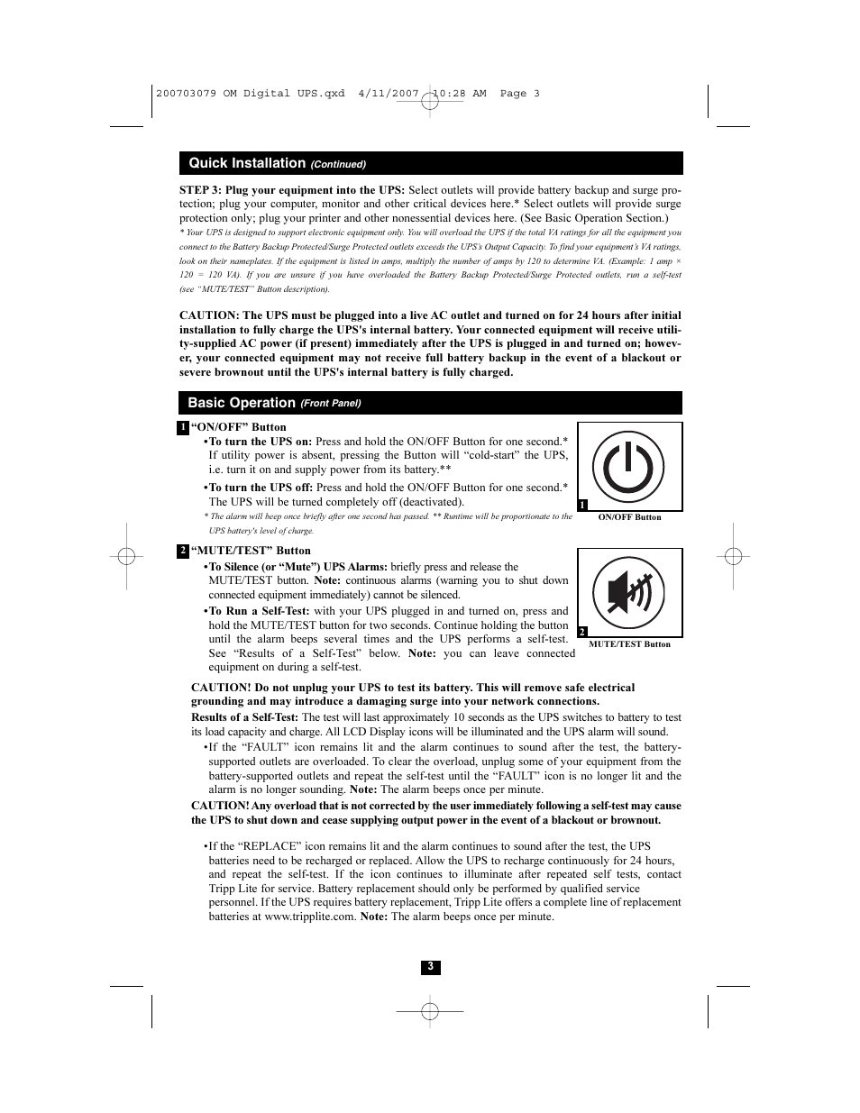 Tripp Lite Digital UPS Systems 200703079 User Manual | Page 3 / 7