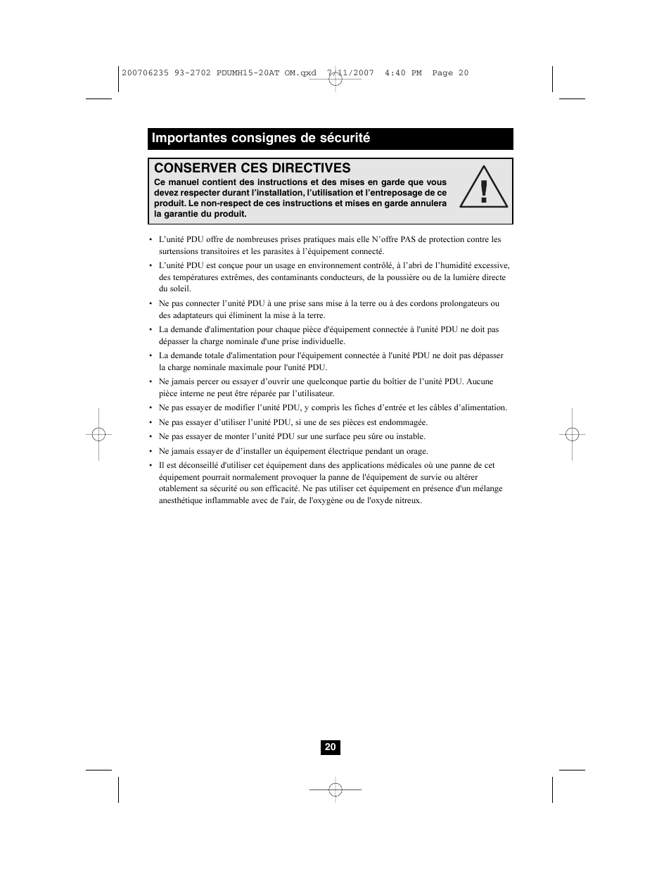 Tripp Lite PDUMH20AT User Manual | Page 20 / 28