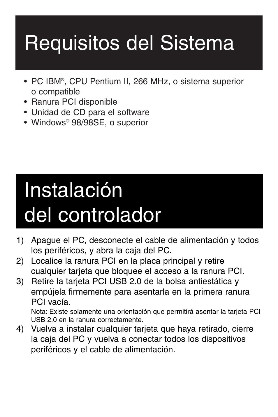 Requisitos del sistema instalación del controlador | Tripp Lite U234-005-R User Manual | Page 16 / 60