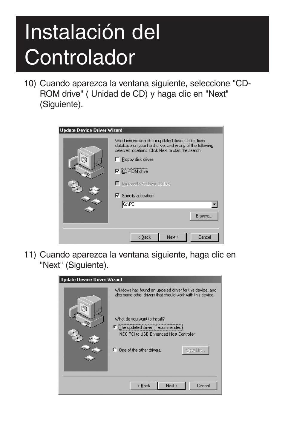 Instalación del controlador | Tripp Lite U234-005-R User Manual | Page 22 / 60
