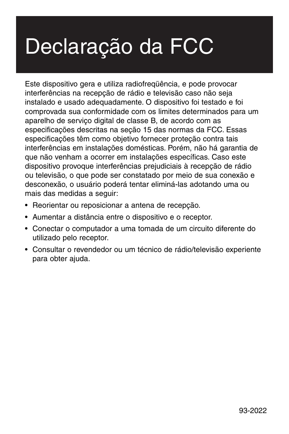 Declaração da fcc | Tripp Lite U234-005-R User Manual | Page 60 / 60