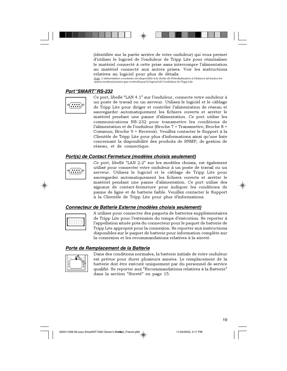 Tripp Lite 450-1500VA User Manual | Page 19 / 27