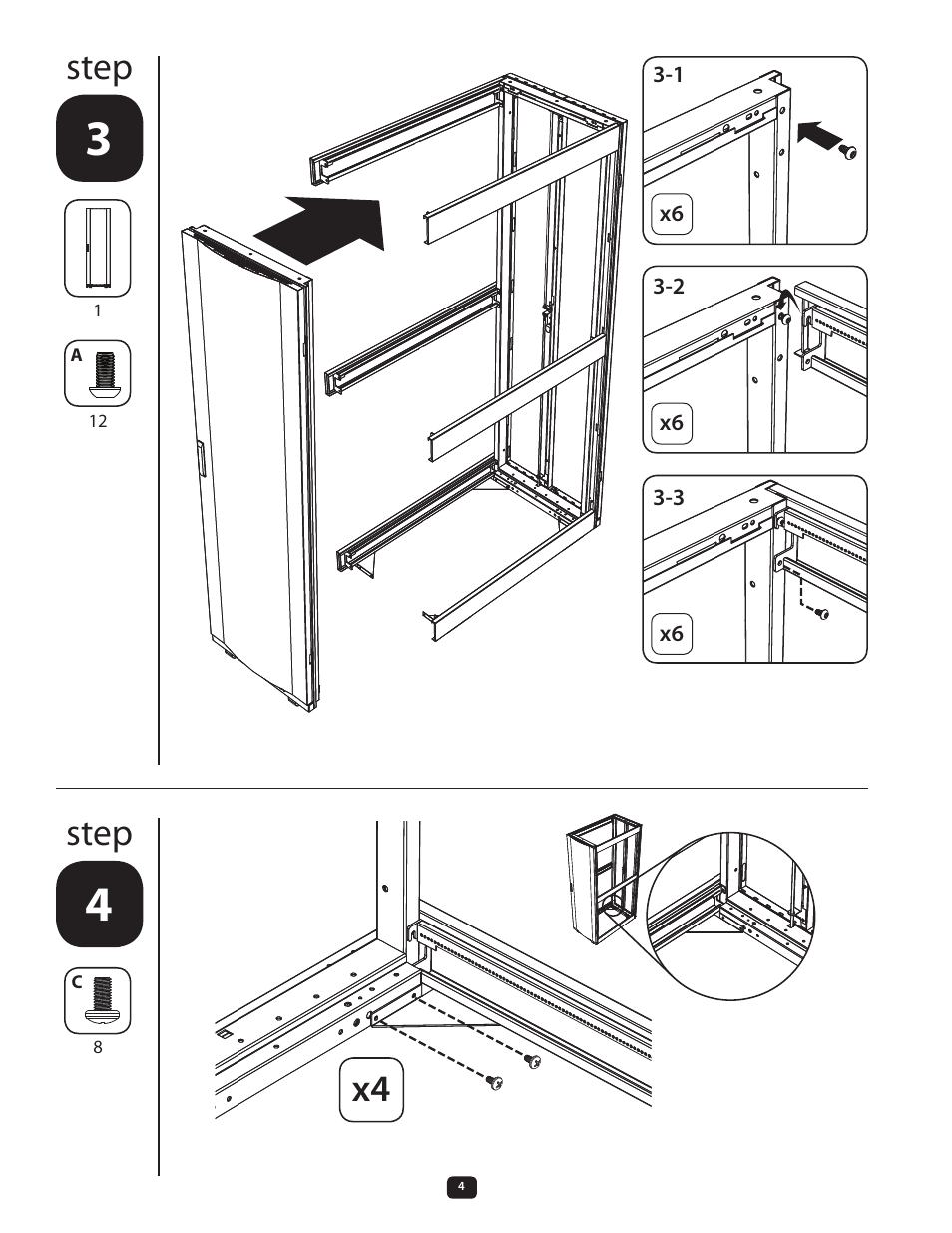 Step | Tripp Lite SmartRack SR48UBEXPKD User Manual | Page 4 / 8