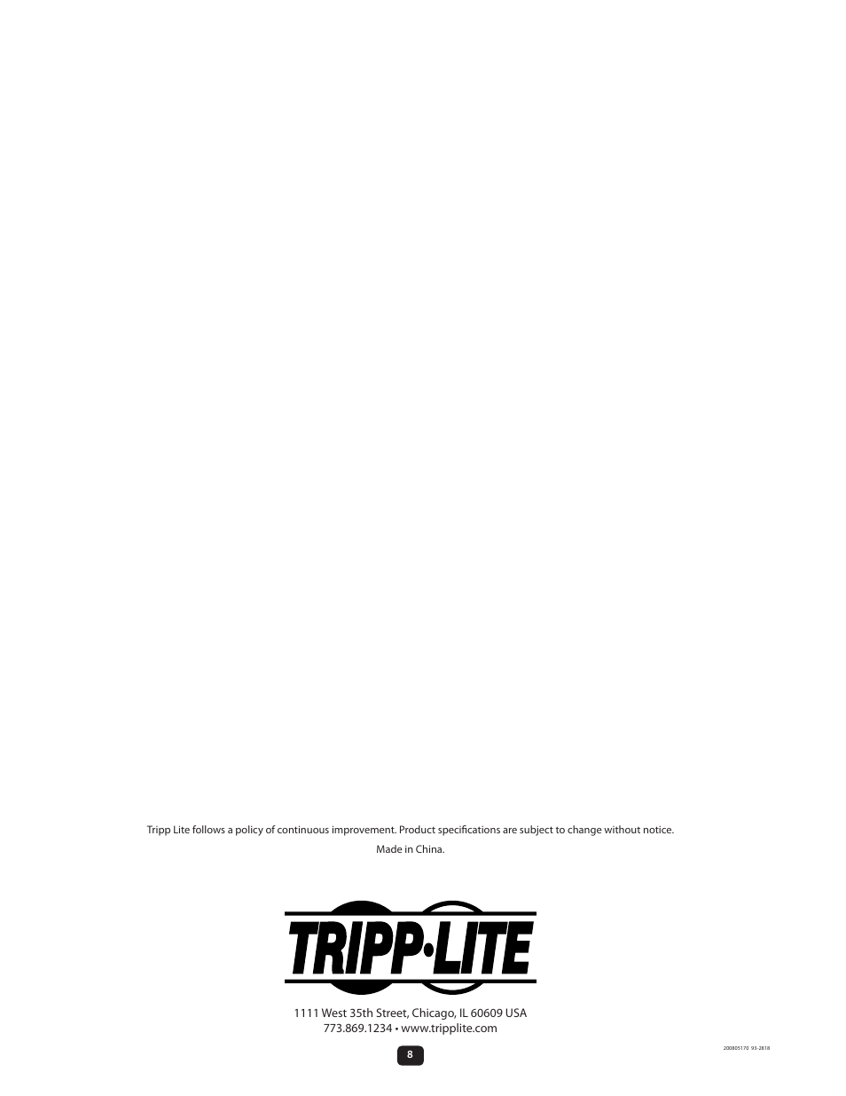 Tripp Lite SmartRack SR48UBEXPKD User Manual | Page 8 / 8