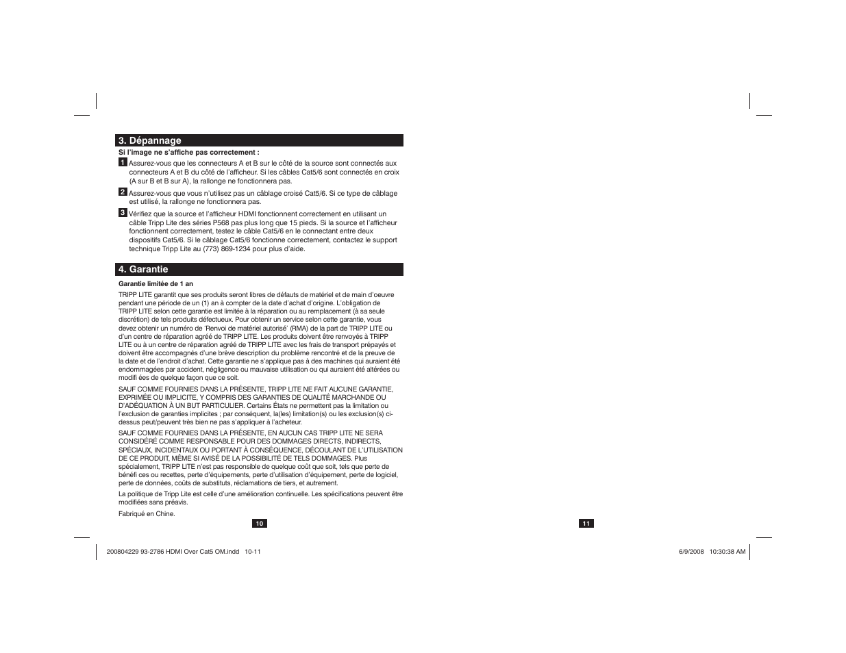 Tripp Lite HDMI Over Cat5/6 Extender B125-150 User Manual | Page 6 / 7