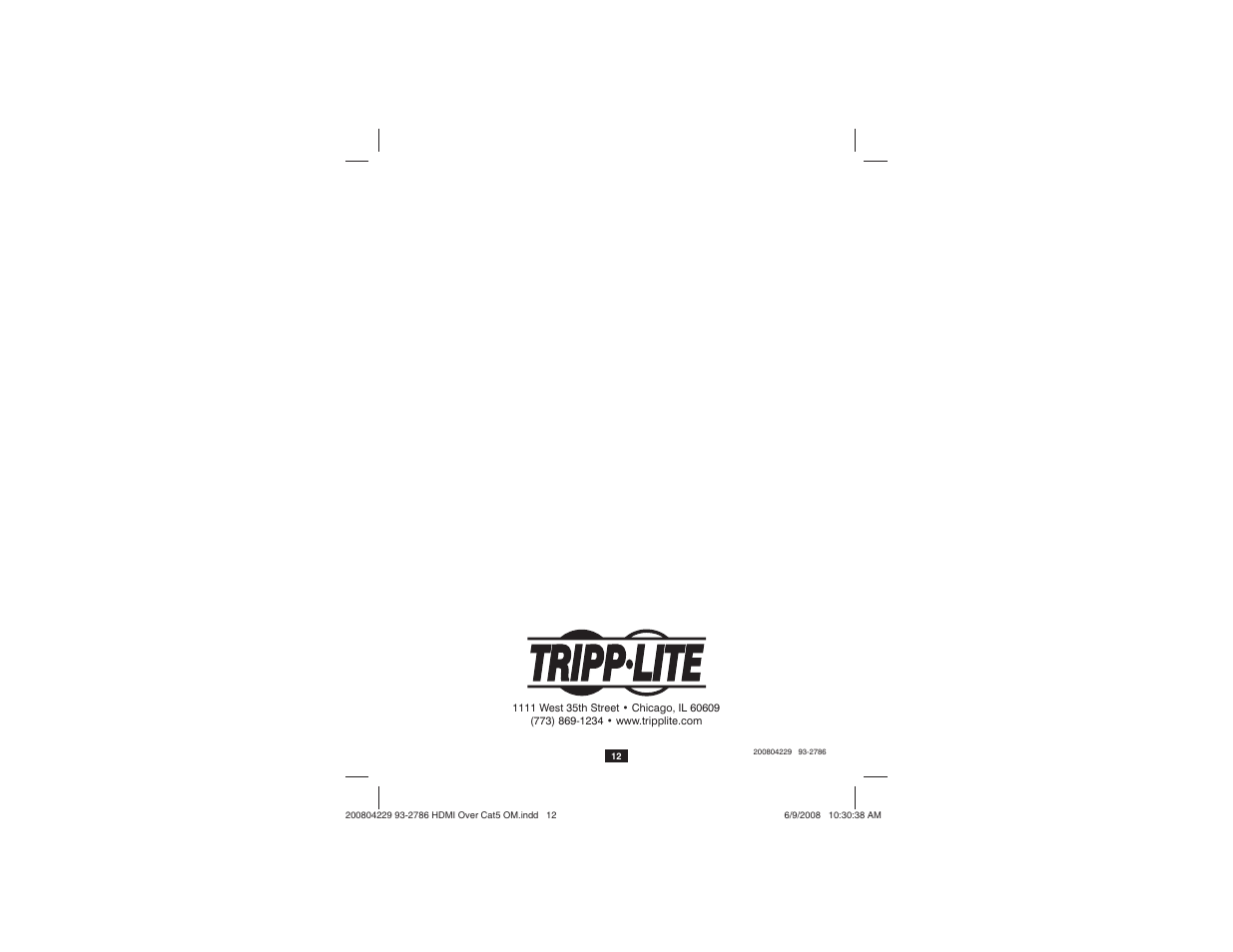 Tripp Lite HDMI Over Cat5/6 Extender B125-150 User Manual | Page 7 / 7