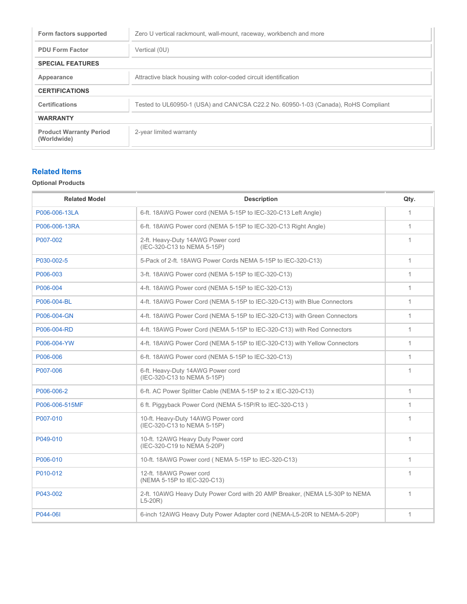 Tripp Lite PDUMV40 User Manual | Page 3 / 4