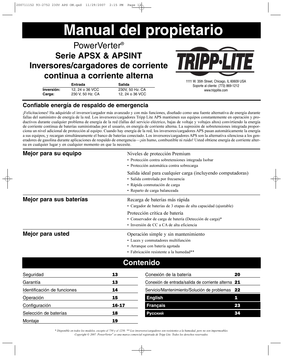 Tripp Lite APINT Series User Manual | Page 12 / 44