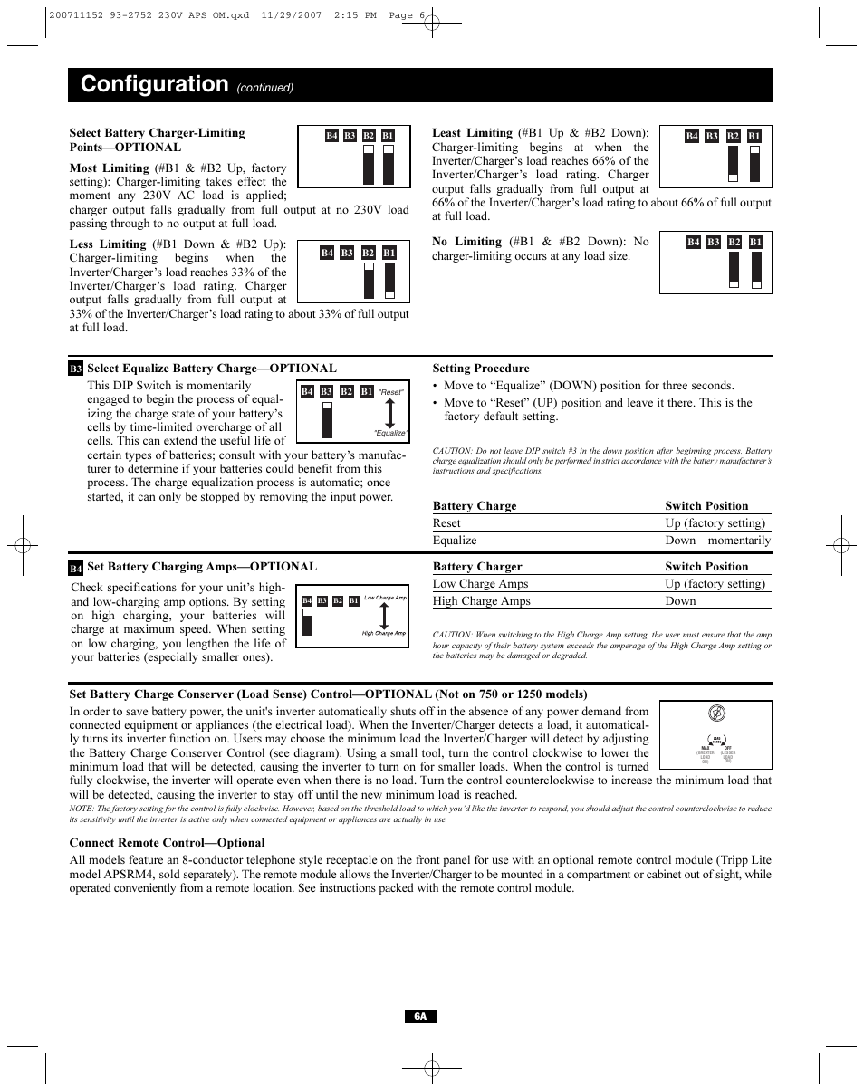 Configuration | Tripp Lite APINT Series User Manual | Page 6 / 44