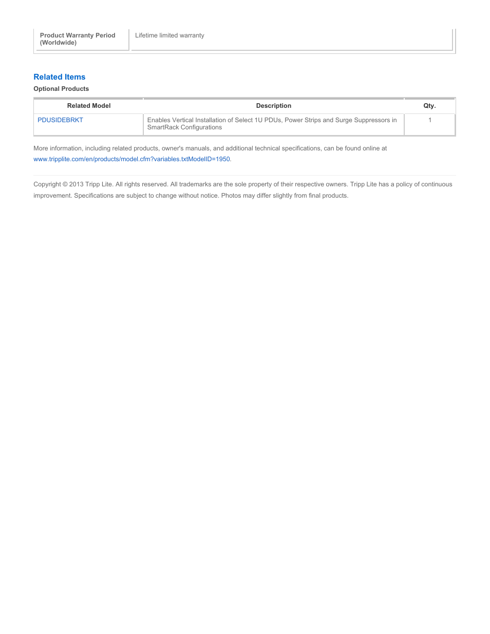 Tripp Lite RS0615F User Manual | Page 3 / 3