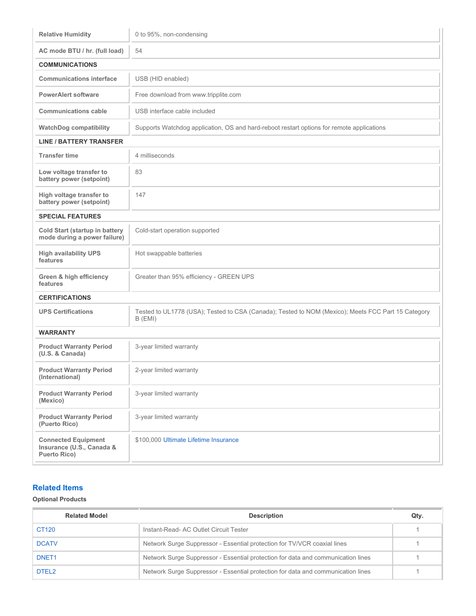 Tripp Lite AVR Series User Manual | Page 4 / 5