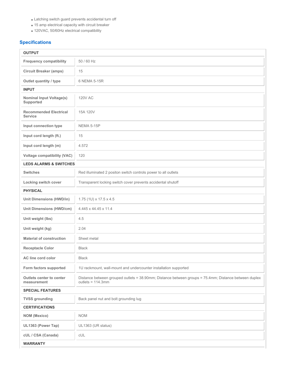 Tripp Lite RS-0615-R User Manual | Page 2 / 3