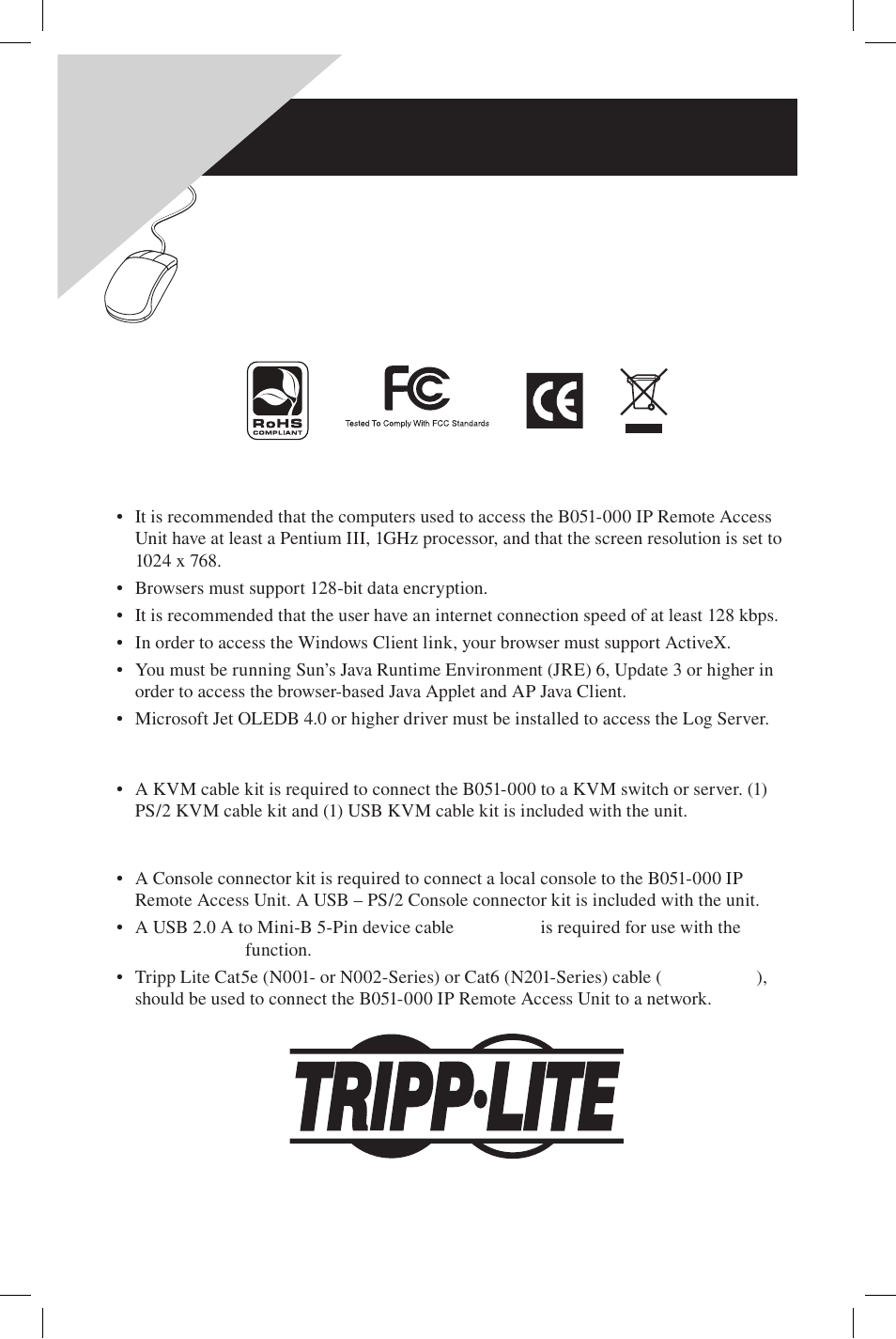 Tripp Lite B051-000 User Manual | 8 pages