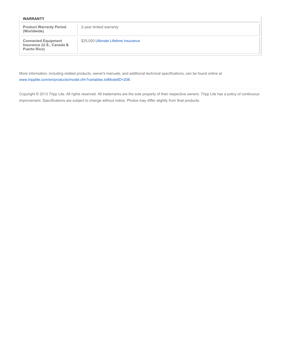 Tripp Lite LC1200 User Manual | Page 3 / 3