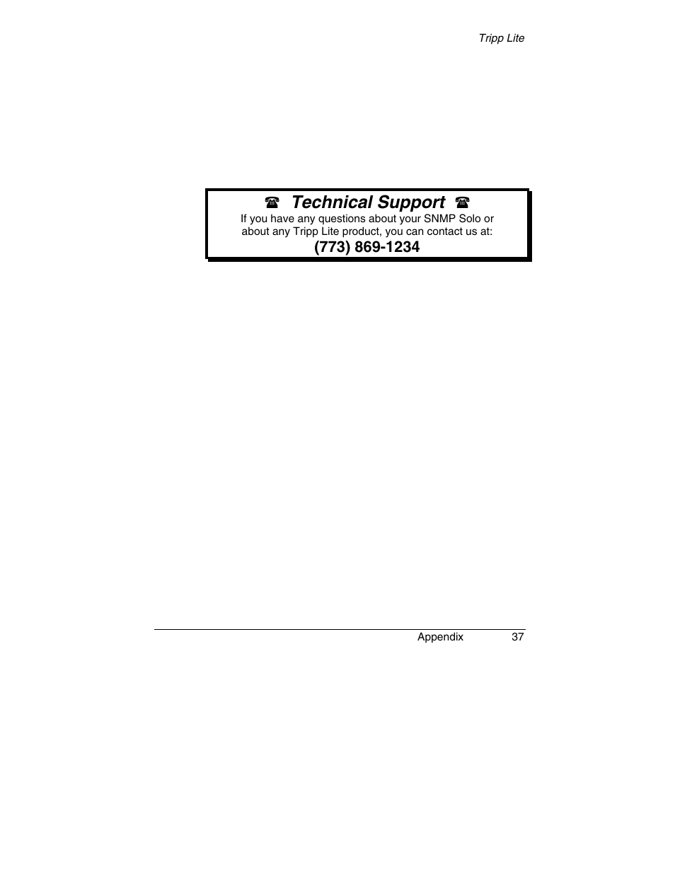 Technical support | Tripp Lite SNMP Solo MT-SE-37/02 User Manual | Page 43 / 44