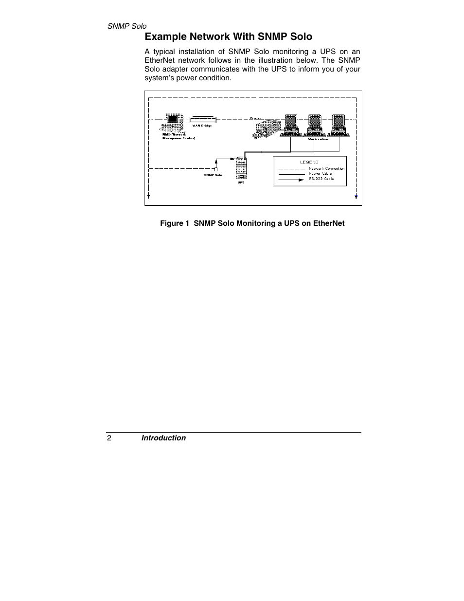 Example network with snmp solo | Tripp Lite SNMP Solo MT-SE-37/02 User Manual | Page 8 / 44