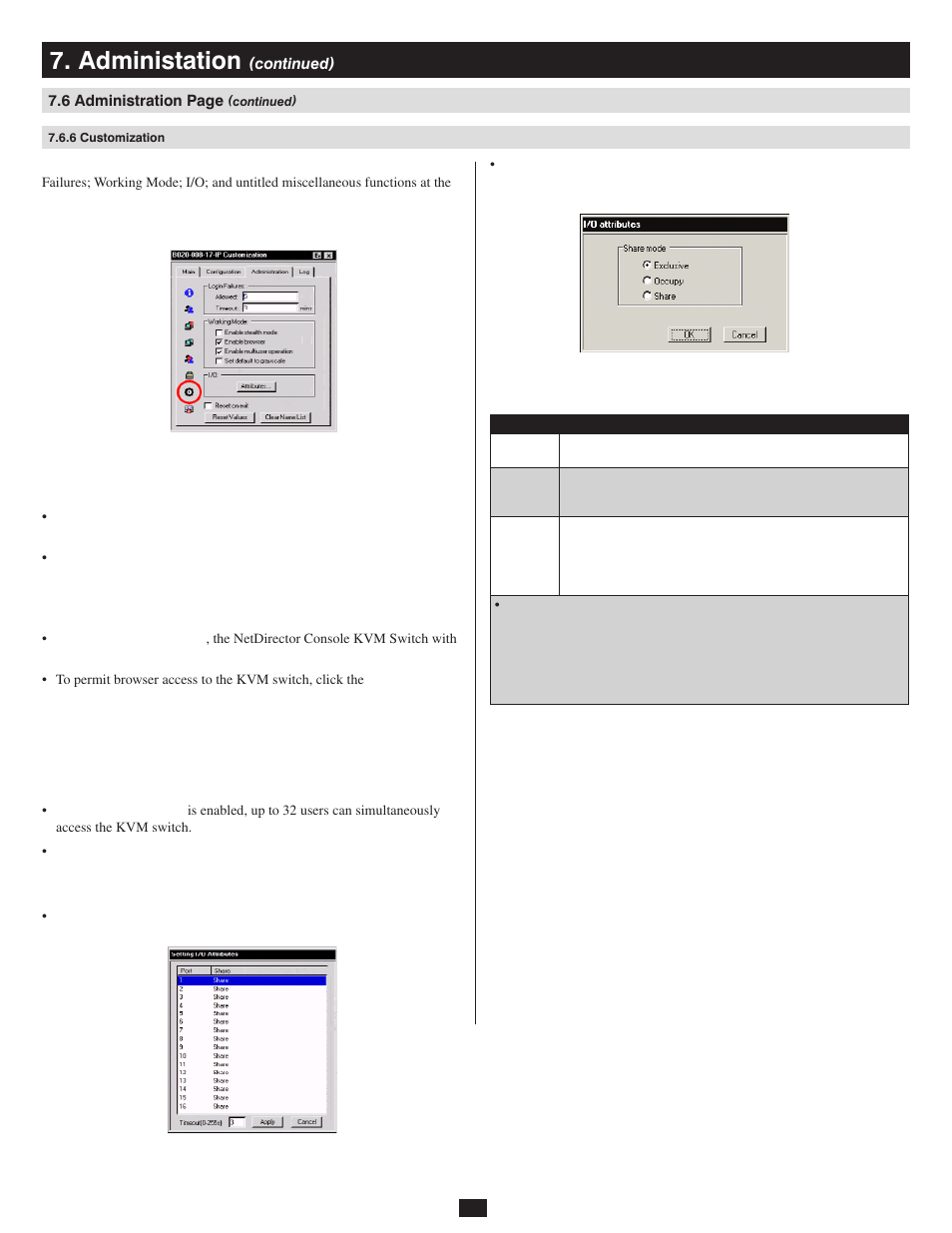 6 customization, Administation | Tripp Lite 932845 User Manual | Page 20 / 45