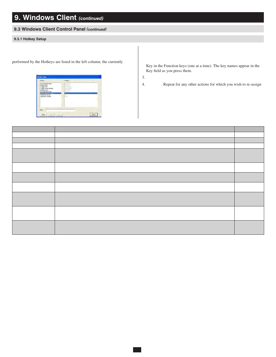 1 hotkey setup, Windows client | Tripp Lite 932845 User Manual | Page 26 / 45