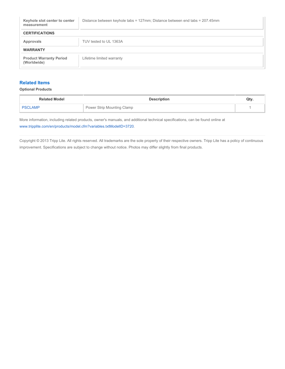 Tripp Lite PS-415-HG-OEM User Manual | Page 3 / 3