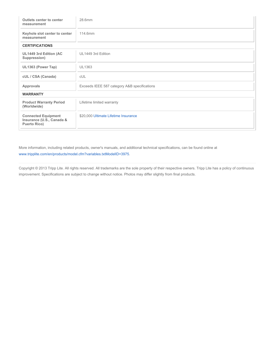 Tripp Lite SPIKESTIK User Manual | Page 3 / 3